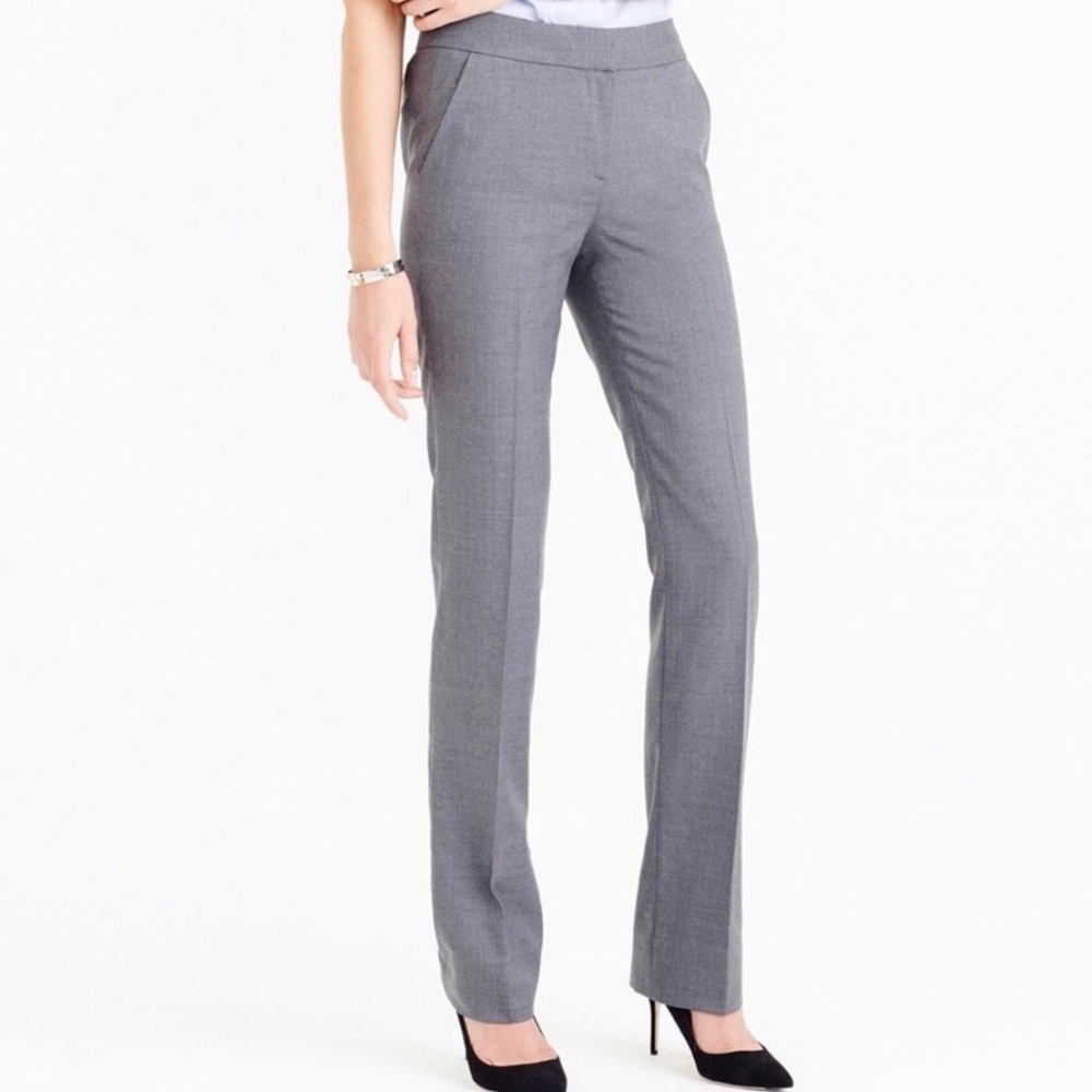 J Crew Super 120s 100% wool pants, grey